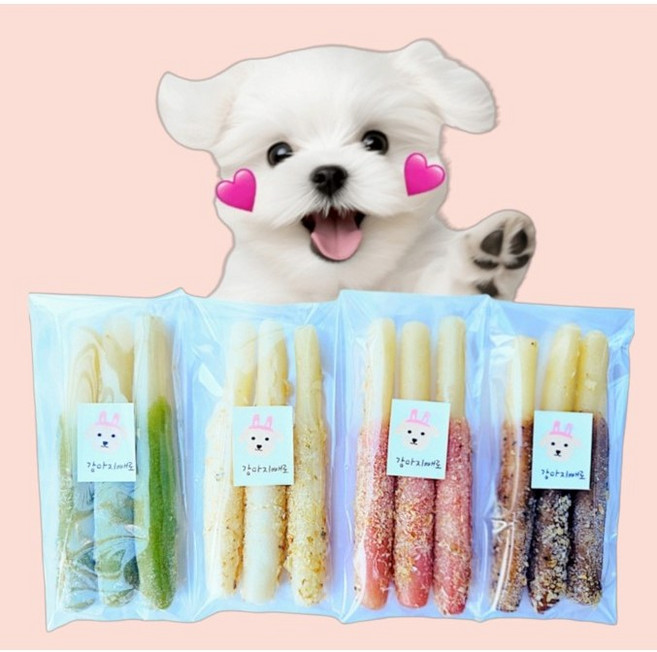 "담무 강아지빼빼로"수제빼빼로 멍빼로 3p, 1개, 50g, 시금치