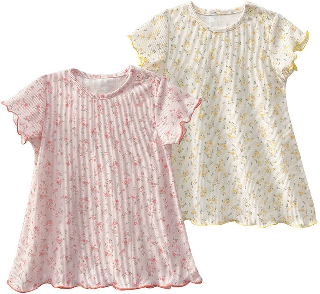 그린베베 국내생산 영유아 여름용 랄라리 반팔 원피스