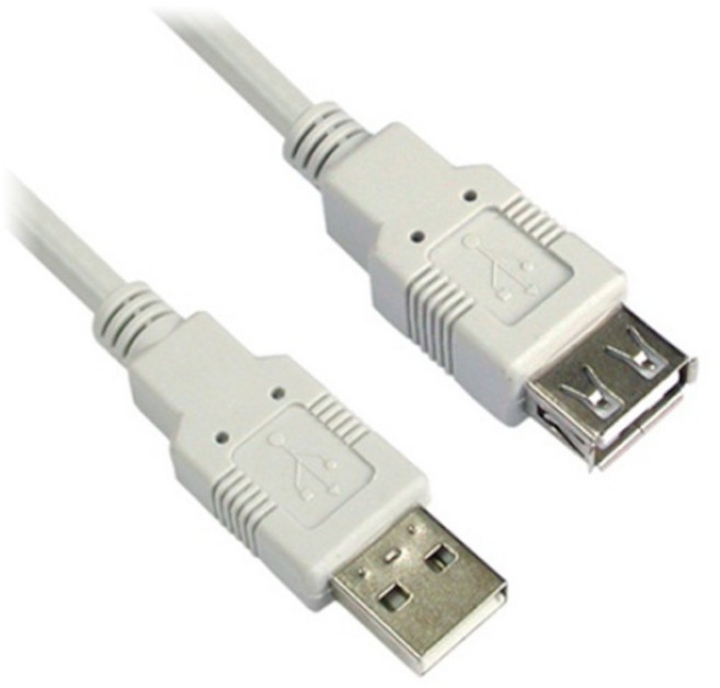(강원전자) (AM-AF) USB-A 2.0 to USB-A 2.0 M/F 연장케이블 NMC-UF250 (화이트/5m), 1개