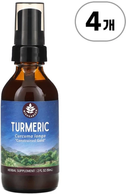 위시가든 허브 터메릭 WishGarden Herbs Turmeric 59ml, 4개 - 쿠팡