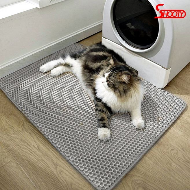 고양이 패드 사막화방지 벌집 모래매트 캣 화장실 발판, 1개