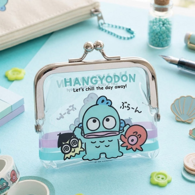 산리오 똑딱 파우치 키링 한교동 레트로 투명 투명가마구치 동전지갑 클리어 미니 파우치 캐릭터 굿즈
