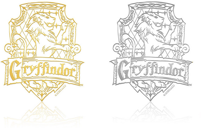 [힐링책방] 해리포터 굿즈 메탈 스티커 10종, 2. 그리핀도르 은색, 1개