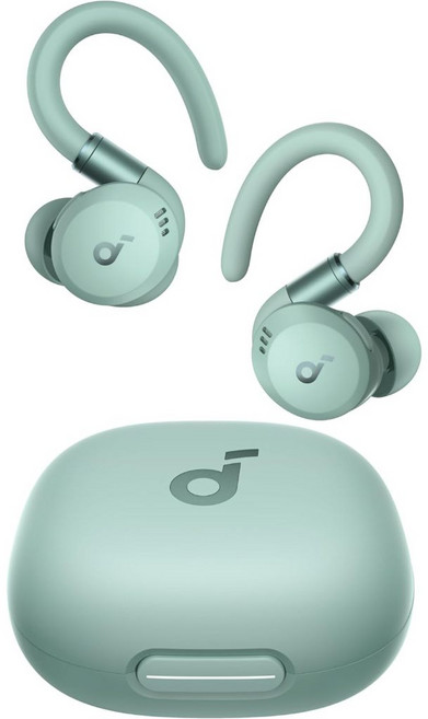 Anker Soundcore Sport X20 主動降噪運動型真無線耳機 榮獲2025紅點iF雙料設計大獎, 薄荷綠