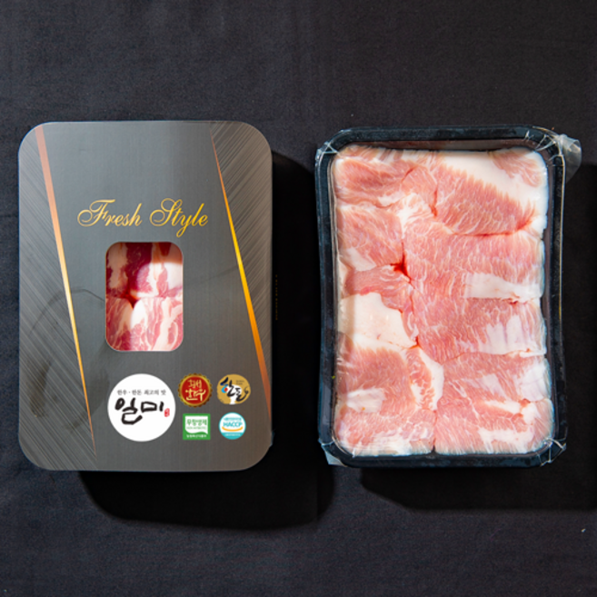 [일미샵 국내산 미나리 항정살 1+등급] 프리미엄 한돈 생항정살 600g 돌미나리 150g, 일반 포장, 1개