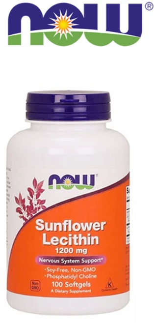NOW Foods Sunflower Lecithin 나우푸드 선플라워 레시틴 1200mg 100소프트젤, 100정, 1개 - 쿠팡