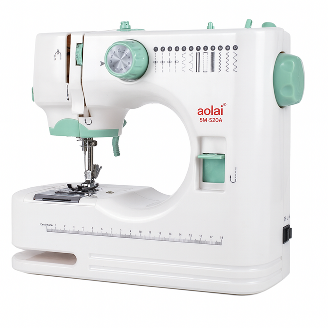 이지루프 간편한 공업용 재봉틀 가정용 휴대용 멀티 미니 미싱기 두꺼운 오버록 미싱, 재봉틀 선물세트(노루발 6종 확장대 포함)