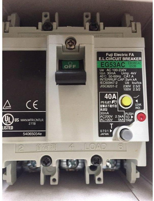 富士 漏電斷路器 EG53AC 3P 多種規格可選 保護您的用電安全, 1個