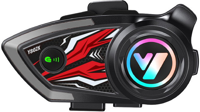 聆翔 Y802X 安全帽式藍牙耳機 摩托車對講機 IPX6防水 CVC降噪, 音樂版, 美式漫畫風貼紙, Y802X-musicS02