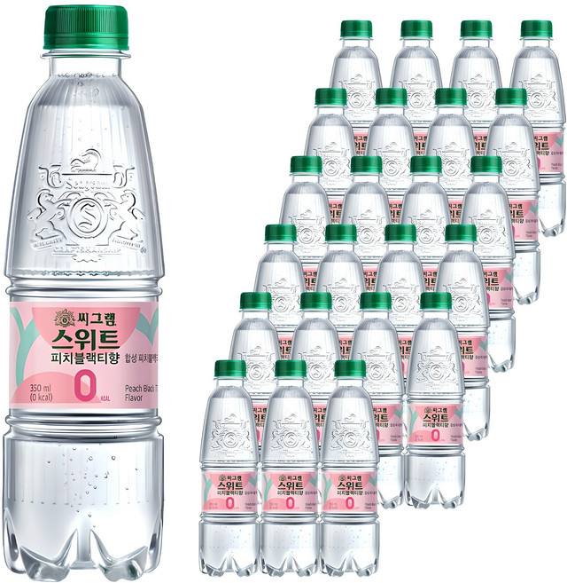 씨그램 스위트 피치블랙티향, 350ml, 24개
