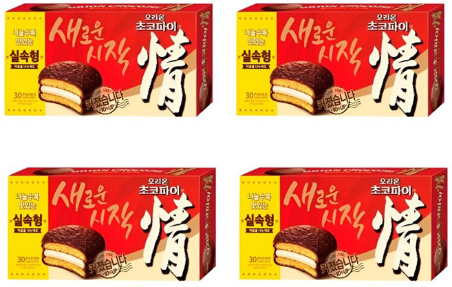 오리온 초코파이 30개입 4개, 1.17kg