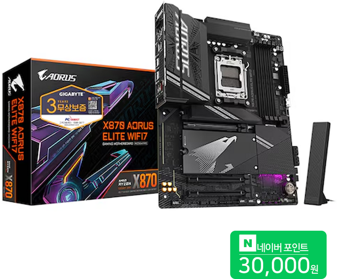 GIGABYTE X870 AORUS ELITE WIFI7 메인보드 MOTHERBOARD 피씨디렉트