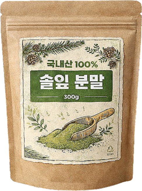 국산 솔잎가루100% 솔잎 분말 국내산 무첨가, 1개, 300g