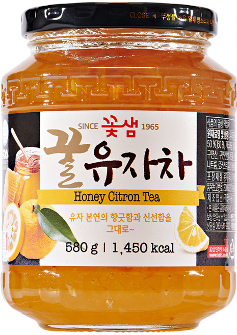 꽃샘 꿀유자차, 580g, 1개, 580g, 1개입
