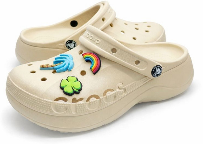 CROCS 정품 크록스 여성 바야 플랫폼 클로그 208186 레츄 악세사리
