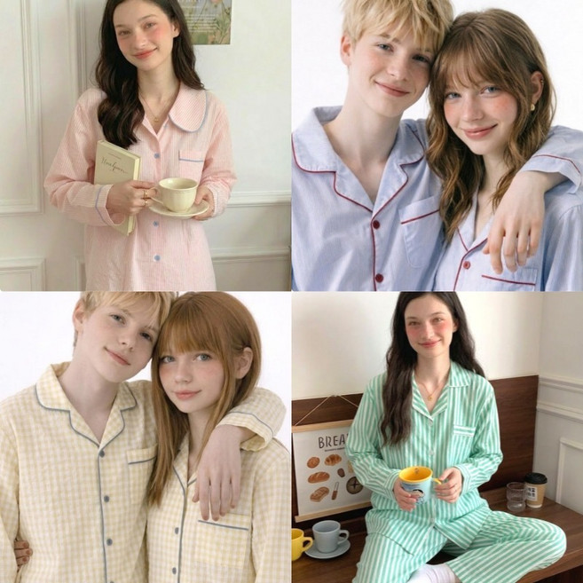 (이벤트 초특가) 라인제이 긴팔커플잠옷세트 10종