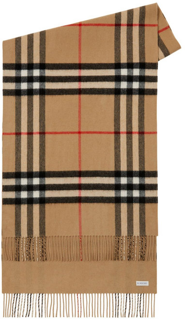 버버리 리버서블 체크 캐시미어 스카프