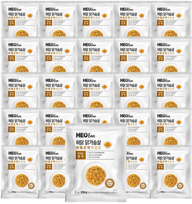 허닭 닭가슴살 카레 곤약볶음밥 250g, 20개