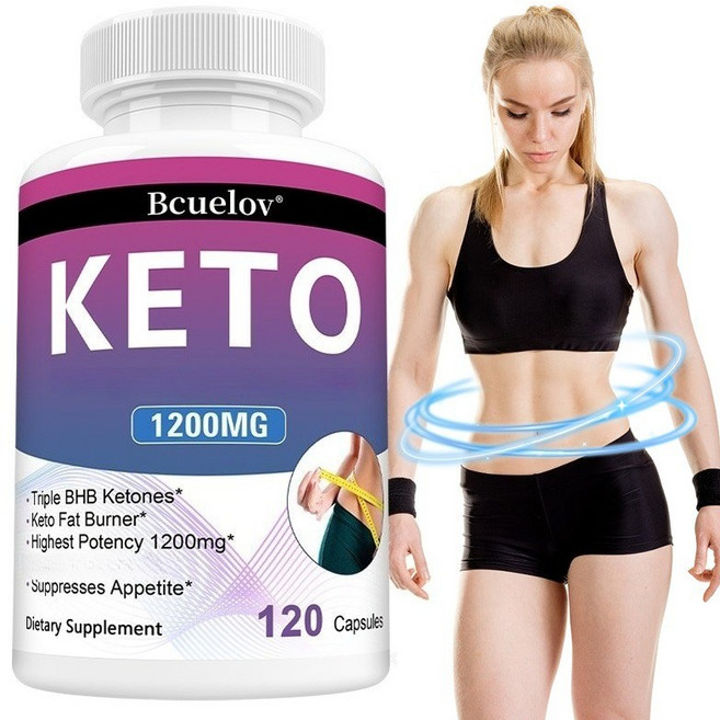 케톤캡슐 - 체중 및 지방관리 복부지방 연소 소화촉진 면역력 증진 - 식이보충제 1200mg, 2개, 60정