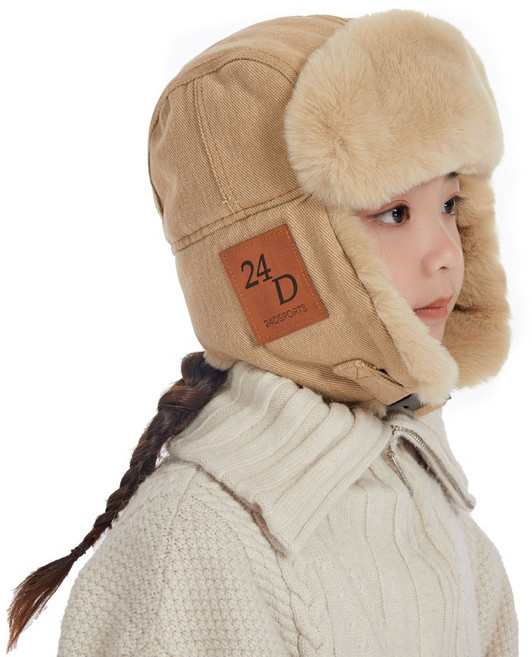 투포디 어린이 군밤모자 아동 겨울모자 귀달이 방한 초등학생 키즈