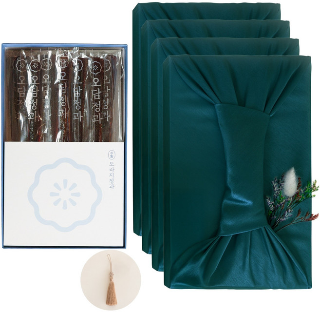 도라지정과 한과 선물세트(고급보자기+노리개포함) 오담정과 상견례 답례품 부모님선물, 700g, 4박스