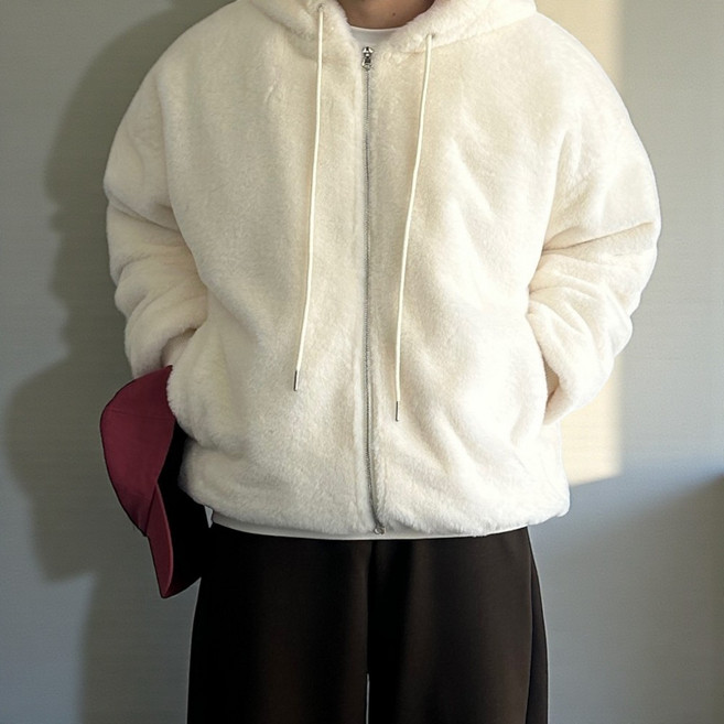 [단독특가] 밍크후리스 점퍼 투웨이 오버핏 겨울 퍼자켓