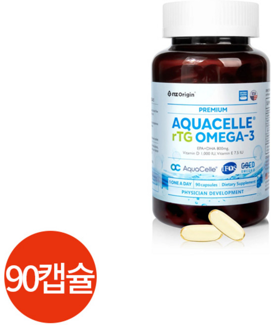 NZ 오리진 아쿠아셀 알티지 오메가3 90캡슐, 1개, 90정