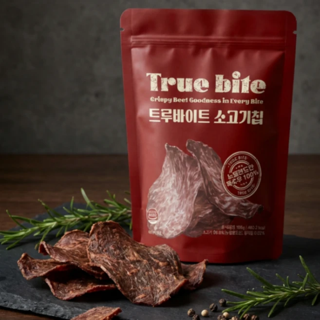 트루바이트 목초우 고단백 소고기칩 비프칩, 1개, 100g - 쿠팡