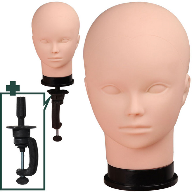 [smp 미용 메이크업 민두 마네킹] 반영구 두피 문신 짱구 머리 두상, 1개