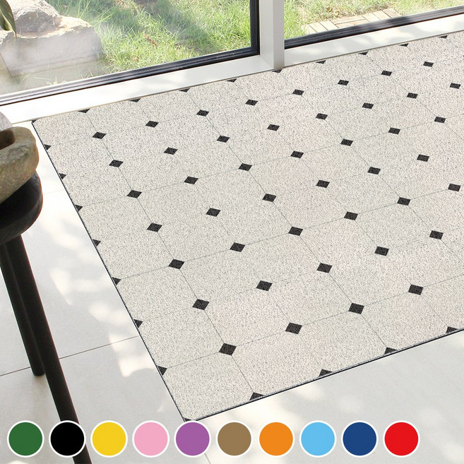 코일 현관 매트 입구 베란다 아파트 사무실 바닥 북유럽패턴코일매트 클린업큐브_블랙, 1개, 03.클린업큐브_옐로우