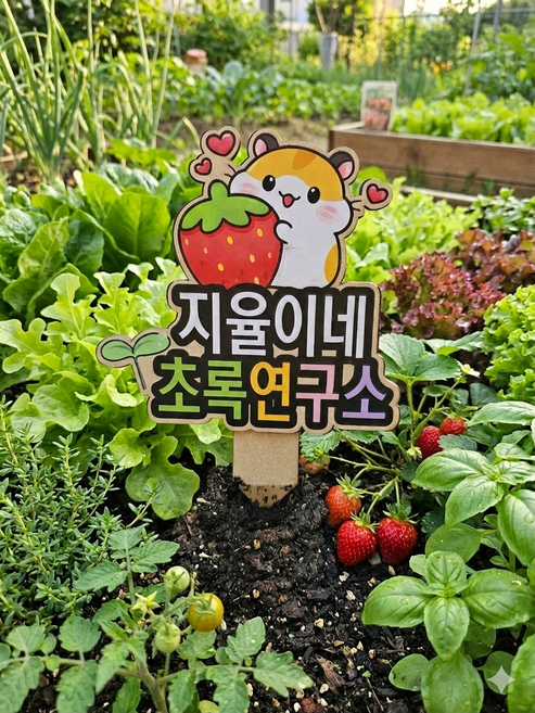 텃밭팻말 나무 우드 원목 화단 셀프 표찰 표지판 문패 주말농장 어린이집 유치원, 08