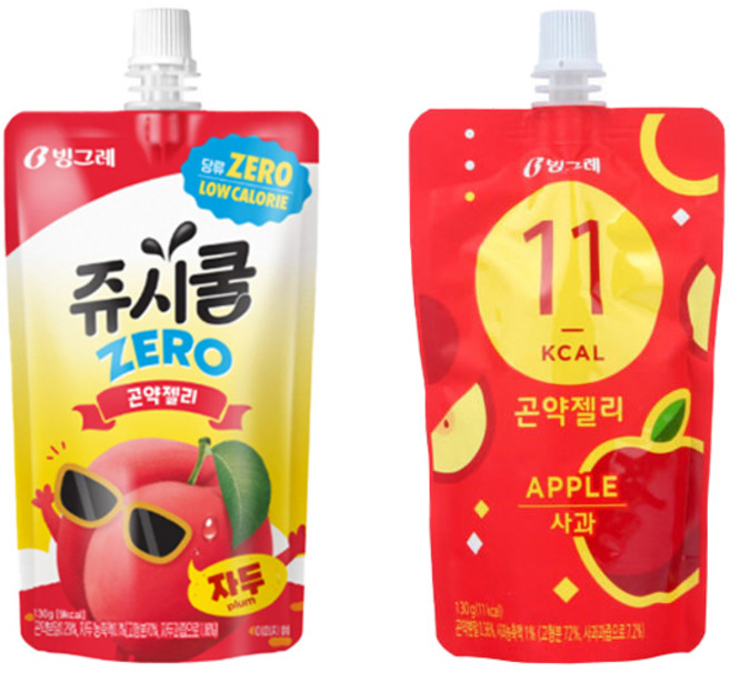 빙그레 곤약젤리130g 쥬시쿨제로 자두15개＋곤약젤리 사과15개, 130g, 1개