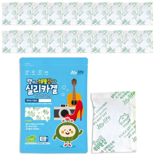 쨍하고해뜰집 다용도 실리카겔 습기제거제 식품용 제품용, 20개, 10g