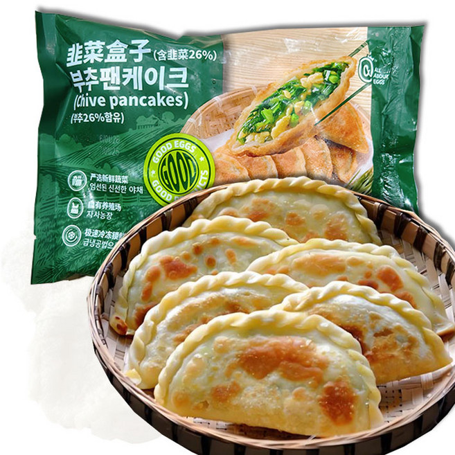 [천천중국식품] 중국전통식 얇은피 부추계란소빵, 420g, 1개