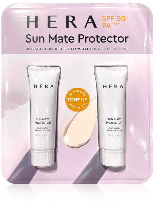 헤라 선 메이트 프로텍터 선크림 (톤업 선크림 베이스겸용 선케어 선크림), 2개, 50ml