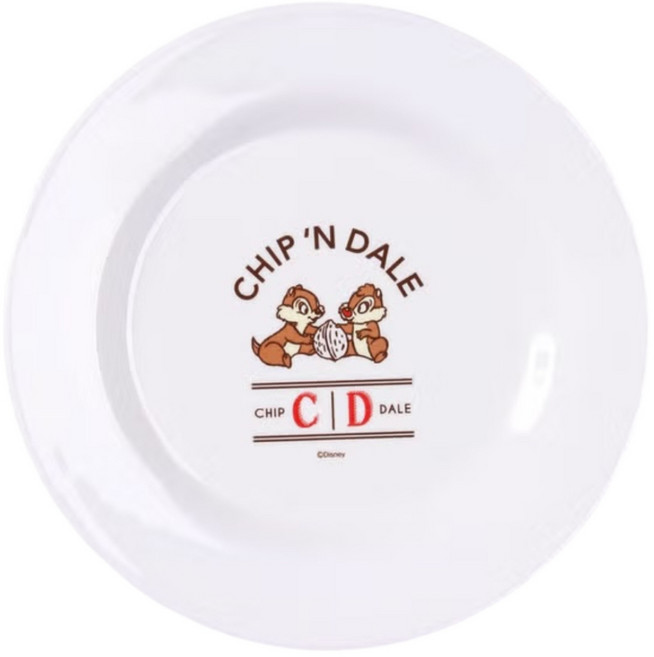디즈니 디저트 칩앤데일 멜라민 접시 20 cm, 3개