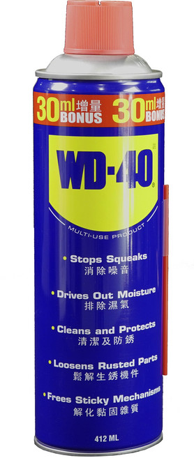 WD-40 隔水抗鏽劑 多功能除銹潤滑劑 500ML增量版(附噴頭) 輕鬆除鏽 潤滑保養 適用多種金屬, 1個, WD-40 500ML, 500ml