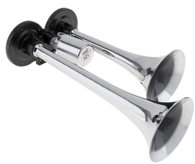 오토비트 쌍나팔 덤프트럭 에어혼 12V 24V 겸용, 1개