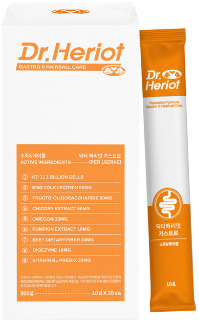 닥터헤리엇 가스트로 고함량 강아지 고양이 소화 구토 위염 췌장염 영양제, 300g, 소화+장건강, 1박스