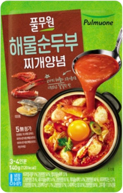 풀무원 해물순두부찌개양념 140g, 10개