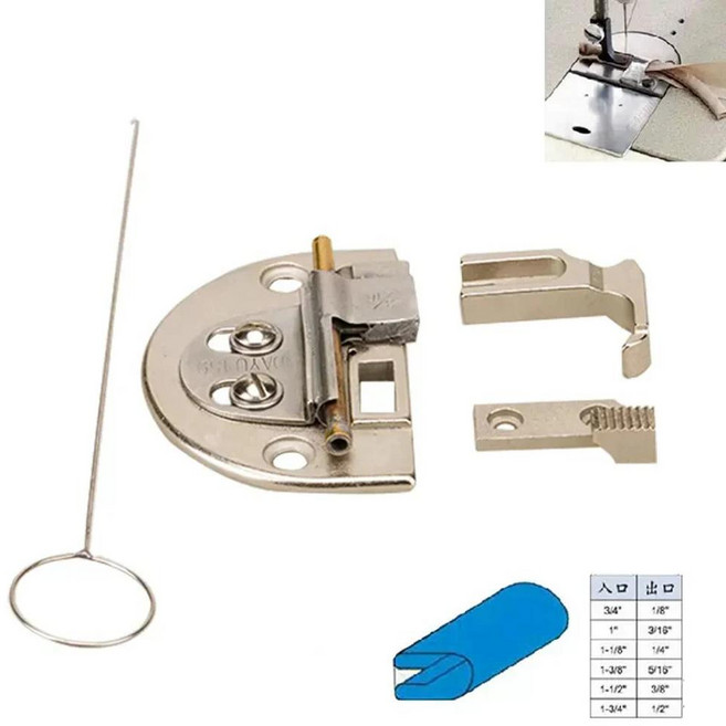 재봉 미싱 DAYU159 스파게티 폴더 부착물은 산업용 박음질 재봉틀 벨트 터닝 풀 실린더 비더용 튜브 스트링을 만듭니다., [03] 1-4 inch, 1개, 색상: 6. 1-4 inch