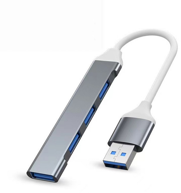 USB C 허브 3.0 C타입 익스텐더 4 포트 스플리터 어댑터 OTG 도킹 스테이션 휴대폰 맥북 프로 3 5 에어 PC, 04 gray, 한개옵션1