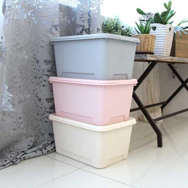 아트박스/가쯔 마카롱 리빙박스24L 1개, 라이트그레이, 24L