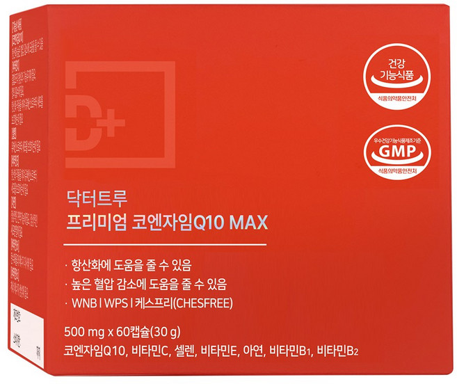 DrTrue 프리미엄 코엔자임 Q10 맥스 30g, 60정, 1개
