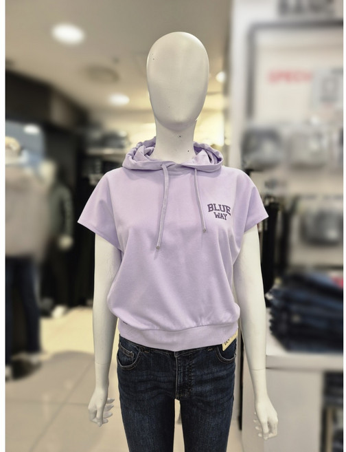 뱅뱅 여름 여성 코디하기 편한 후드 반팔 맨투맨 티셔츠