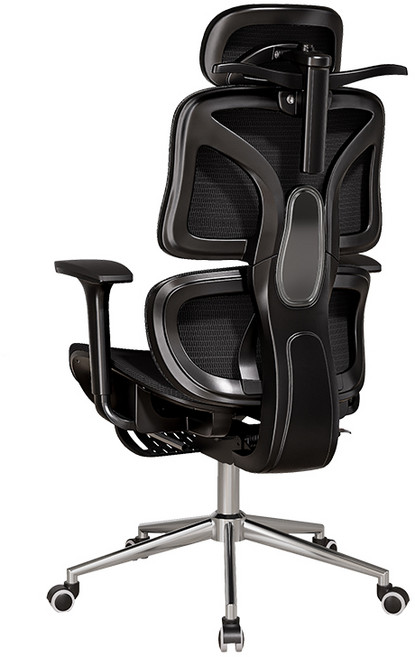 Xpanse 遊戲電競升降椅【懸浮腰靠】人體工學椅 全透氣冰絲乳膠坐感 辦公椅 休閒 電腦椅 5年保固, W203-金屬椅腳午夜黑