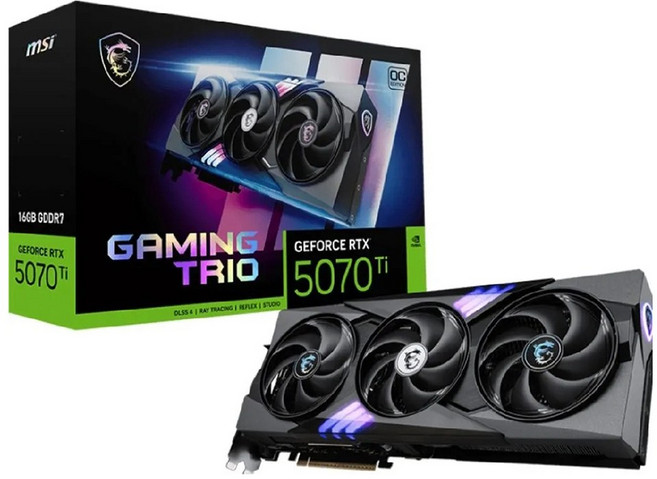 msi 微星 GeForce RTX 5070 TI GAMING TRIO OC 16GB, 單一商品