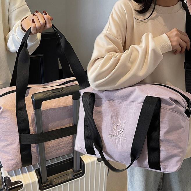 오션위크 나일론 대용량 캐리어 결합 출장 여행가방 보스턴백