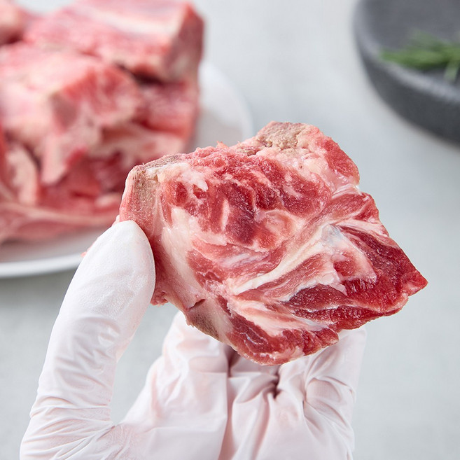 [주니팜] [타임세일] 살붙은 한돈 암퇘지등뼈 (감자탕/뼈찜), 1개, 6kg