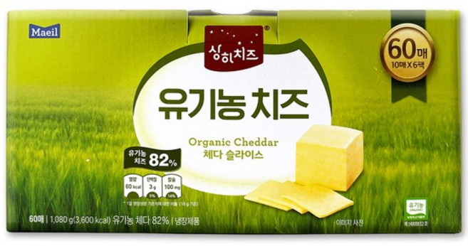 코스트코 상하치즈 유기농 치즈 체다 슬라이스 1080g(18g x 60매), 없음, 없음, 상세설명 참조